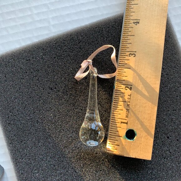 Restoration Hardware 12 hand-blown icicle drop mini Christmas ornaments - Picture 4 of 8